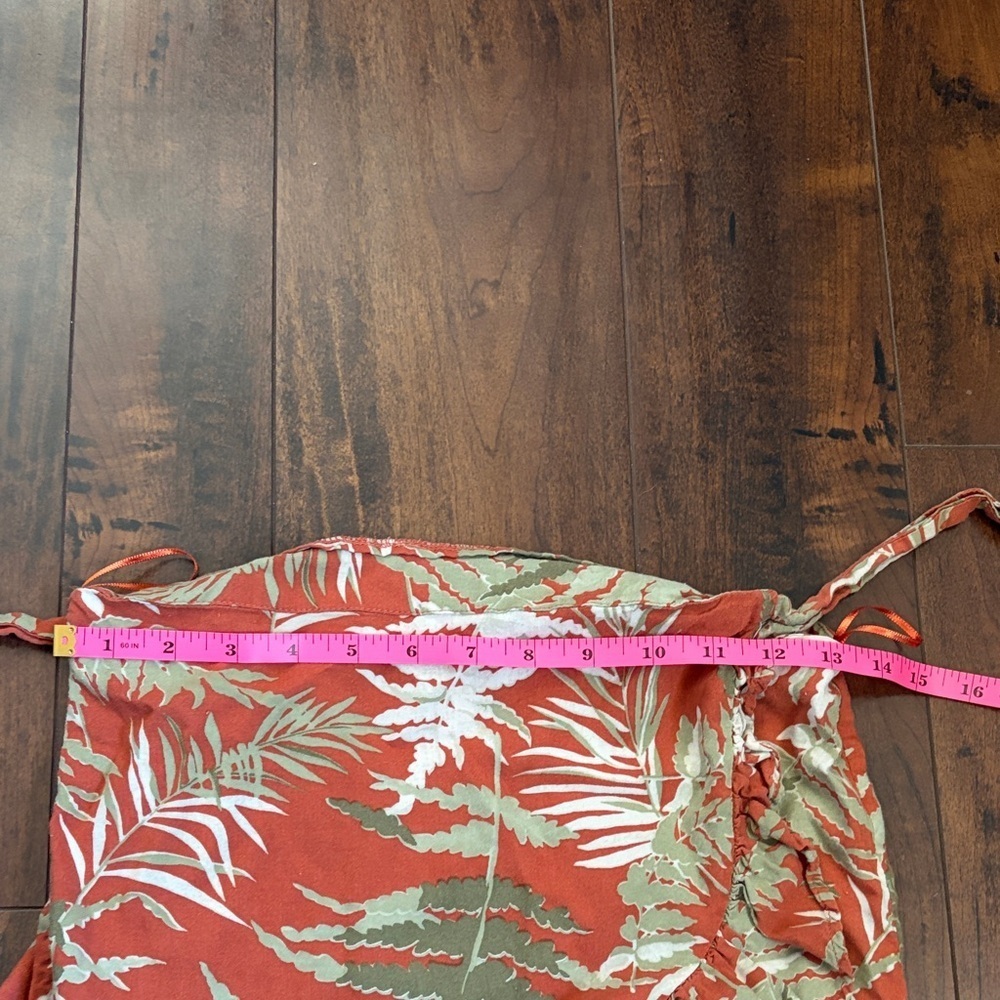 Zara Orange and Green Wrap Floral Skirt XS - Picture 6 of 6